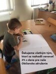 Poďakovanie darcom 2% z dani
